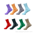 Custom polyester cotton non-slip socks with rubber surface